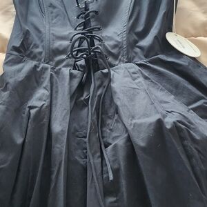 STAUD Black Midi Dress